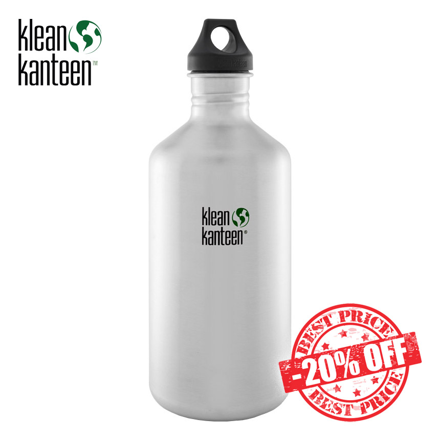 Klean Kanteen Classic 1900ml Bottle with Loop Cap Brushed Stainless insta sale