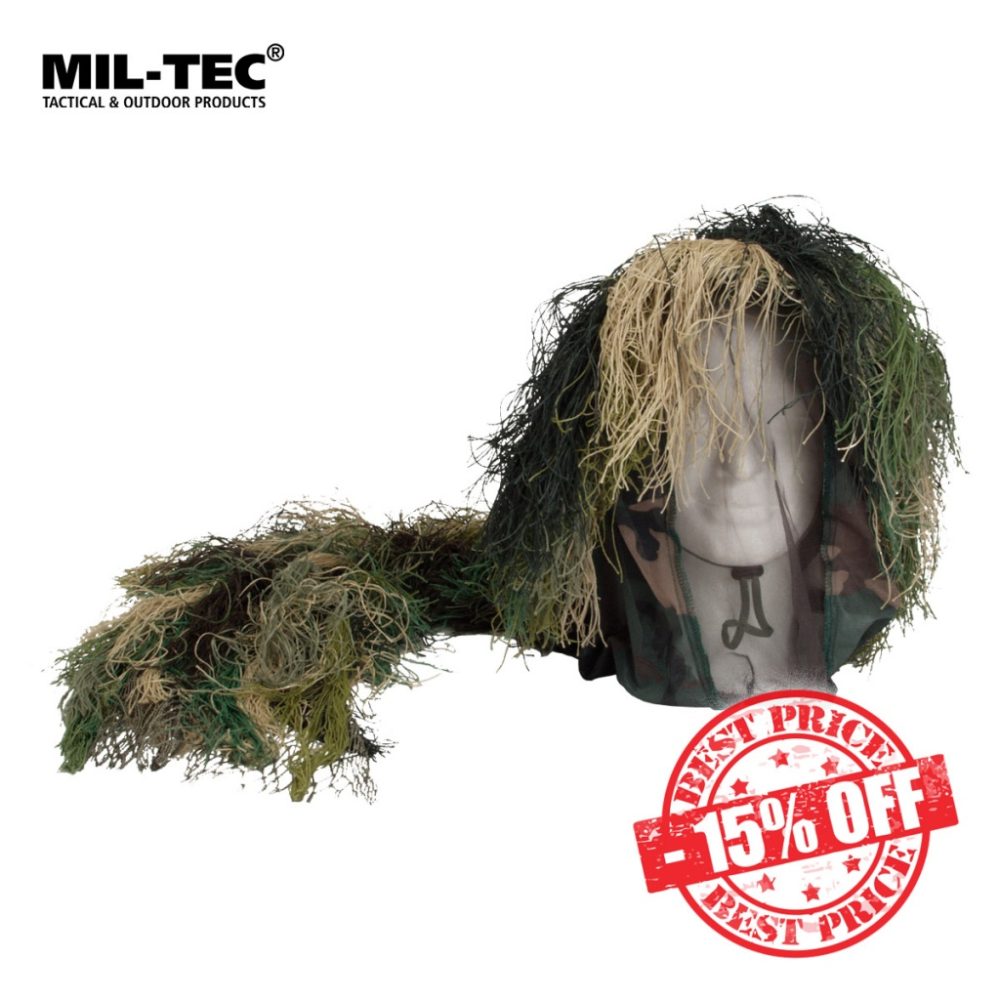 Mil-Tec Camouflage Bush Head Cover Woodland Sale insta