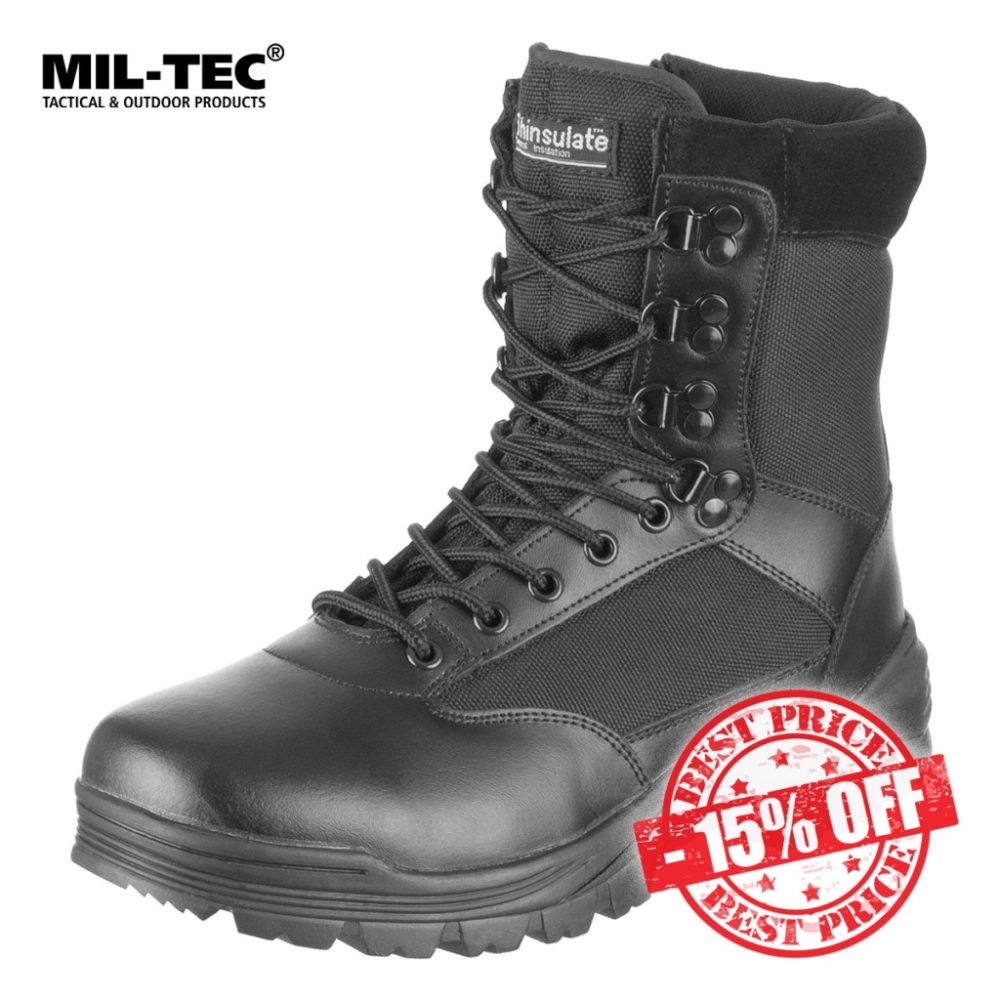 Mil-Tec Tactical Side Zip Boots Black Sale insta