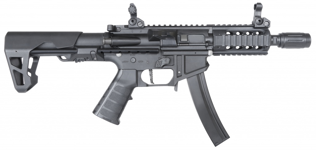 KING ARMS PDW 9mm SBR Shorty King Arms PDW 9mm SBR Shorty AEG Rifle (Red Black) - Airsoft